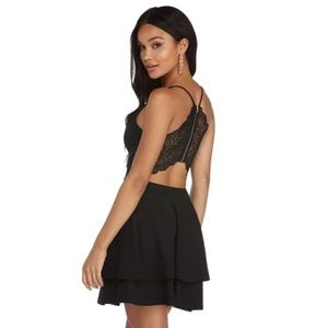 Back Lace Mini Dress